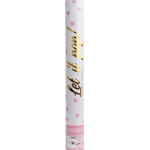 AMSCAN Armatka konfetti Pink papier okrągły 40cm 9916470