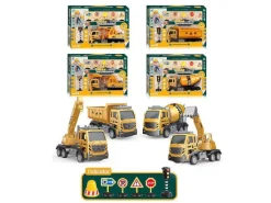 BIGTOYS Auto budowlane ze znakami drogowymi BA2894 mix cena za 1 szt