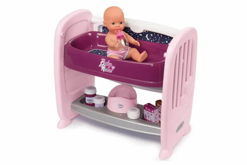 SMOBY Baby Nurse Łóżeczko 2w1 + lalka USZKODZONE OPAKOWANIE
