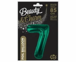 GODAN Balon foliowy B&C cyfra 7 zieleń butelkowa 85cm