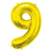 GODAN Balon foliowy B&C Cyfra 9 złota 85cm BC-HZL9