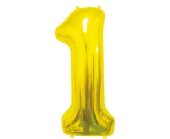 GODAN Balon foliowy B&C Cyfra 1, złota, 85 cm