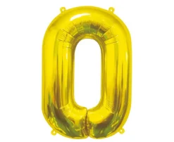 GODAN Balon foliowy B&C Cyfra 0, złota, 85 cm