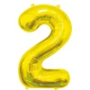 GODAN Balon foliowy B&C Cyfra 2, złota, 85 cm
