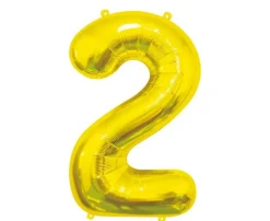 GODAN Balon foliowy B&C Cyfra 2, złota, 85 cm