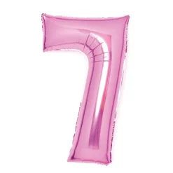 AMSCAN Balon foliowy Cyfra 7 różowa 45x66cm N26 zapakowany 9914047