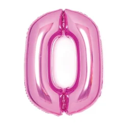AMSCAN Balon foliowy Cyfra 0 różowa 47x66cm N26 zapakowany 9914040