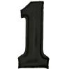 AMSCAN Balon foliowy cyfra 1 satynowa czarna 86cm N34 spakowany 9917303