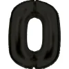 AMSCAN Balon foliowy cyfra 0 satynowa czarna 86cm N34 spakowany 9917302