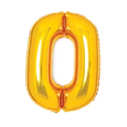 AMSCAN Balon foliowy cyfra 0 złota 47x66cm 9913205