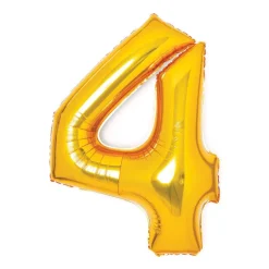 AMSCAN Balon foliowy cyfra 4 złota 51x66cm 9913209