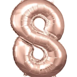 AMSCAN Balon foliowy duża cyfra 8 różowe złoto 57x86cm 9906283