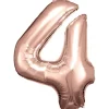 AMSCAN Balon foliowy duża cyfra 4 różowe złoto 65x86cm 9906279