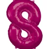 AMSCAN Balon foliowy duża cyfra 8 różowy 57x86cm 9907291