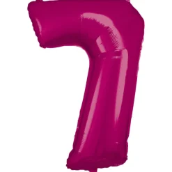AMSCAN Balon foliowy duża cyfra 7 różowy 57x86cm 9907289
