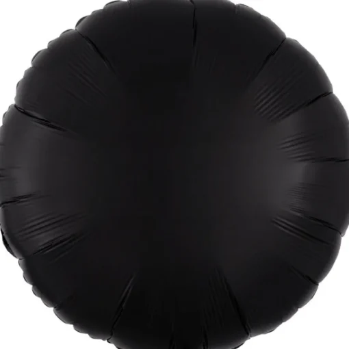 AMSCAN Balon foliowy Lustre Black czarny okrągły 43cm 9914113