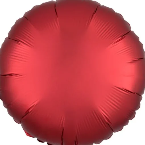 AMSCAN Balon foliowy Lustre Dark czerwony okrągły 43cm 9914134