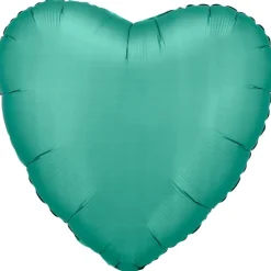AMSCAN Balon foliowy Lustre Jade Green serce 43cm 9914105