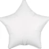 AMSCAN Balon foliowy metalik biały gwiazda 48cm luzem 9914091-92