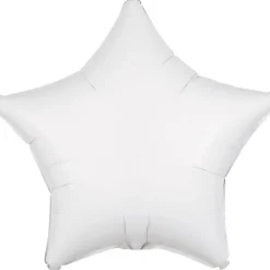 AMSCAN Balon foliowy metalik biały gwiazda 48cm luzem 9914091-92