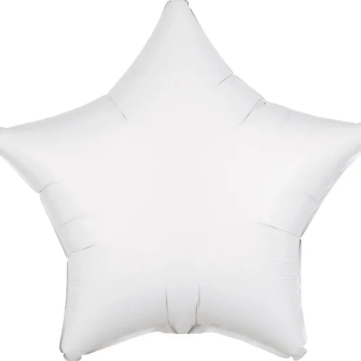 AMSCAN Balon foliowy metalik biały gwiazda 48cm luzem 9914091-92