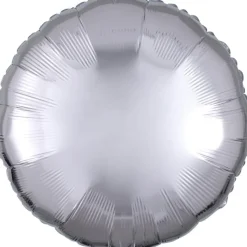 AMSCAN Balon foliowy metalik srebrny okrągły 43cm luzem 9914086-92