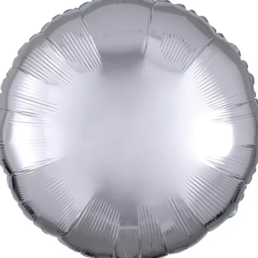 AMSCAN Balon foliowy metalik srebrny okrągły 43cm luzem 9914086-92