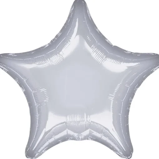 AMSCAN Balon foliowy metalik srebrny gwiazda 48cm 9914088