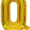 AMSCAN Balon foliowy mini cyfra 0 ze stopką złoto 22x40cm 9910068