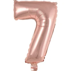 AMSCAN Balon foliowy mini cyfra 7 różowe złoto 30x40cm 9909695