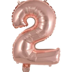 AMSCAN Balon foliowy mini cyfra 2 różowe złoto 37,5x40cm 9909690