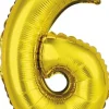 AMSCAN Balon foliowy mini cyfra 6 złota 29x40cm 9909684