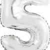AMSCAN Balon foliowy mini cyfra 5 srebrna 25,5x40cm 9909673