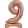 AMSCAN Balon foliowy mini cyfra 9 ze stopką różowe złoto 22x40cm 9911742