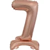 AMSCAN Balon foliowy mini cyfra 7 ze stopką różowe złoto 22x40cm 9911740