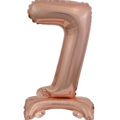 AMSCAN Balon foliowy mini cyfra 7 ze stopką różowe złoto 22x40cm 9911740