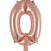 AMSCAN Balon foliowy mini cyfra 0 różowe złoto 30,5x40cm 9909698