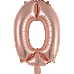 AMSCAN Balon foliowy mini cyfra 0 różowe złoto 30,5x40cm 9909698