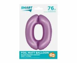 GODAN Balon foliowy Smart Cyfra 0 lawendowa matowa 76 cm