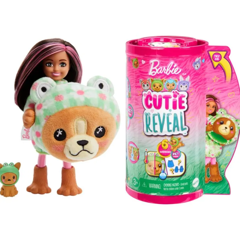 MATTEL Barbie Cutie Reveal Chelsea Lalka Piesek-Żaba HRK29