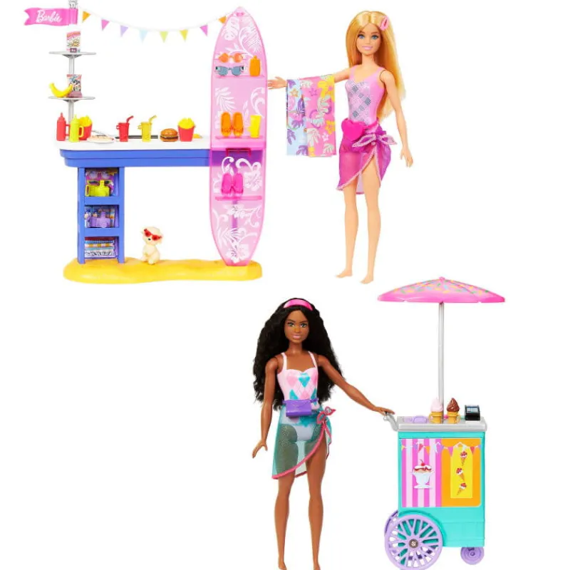 MATTEL Barbie Dzień nad morzem Zestaw 2 lalki HNK99 p3