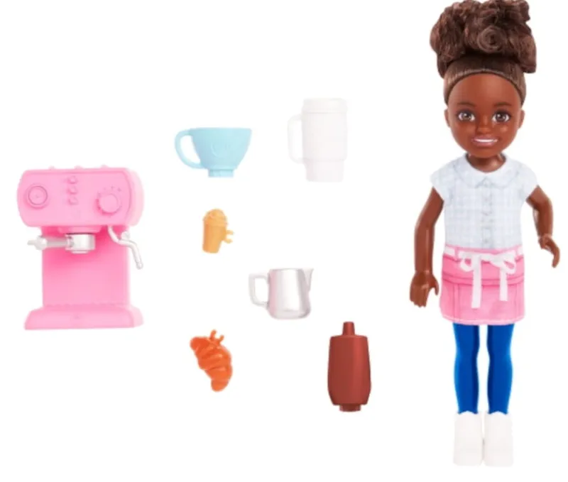 MATTEL Barbie Lalka Chelsea Kariera Baristka HKD95 GTN86