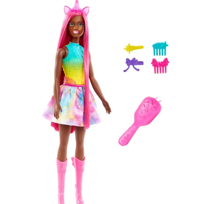 MATTEL Barbie Lalka Jednorożec długie włosy HRR01
