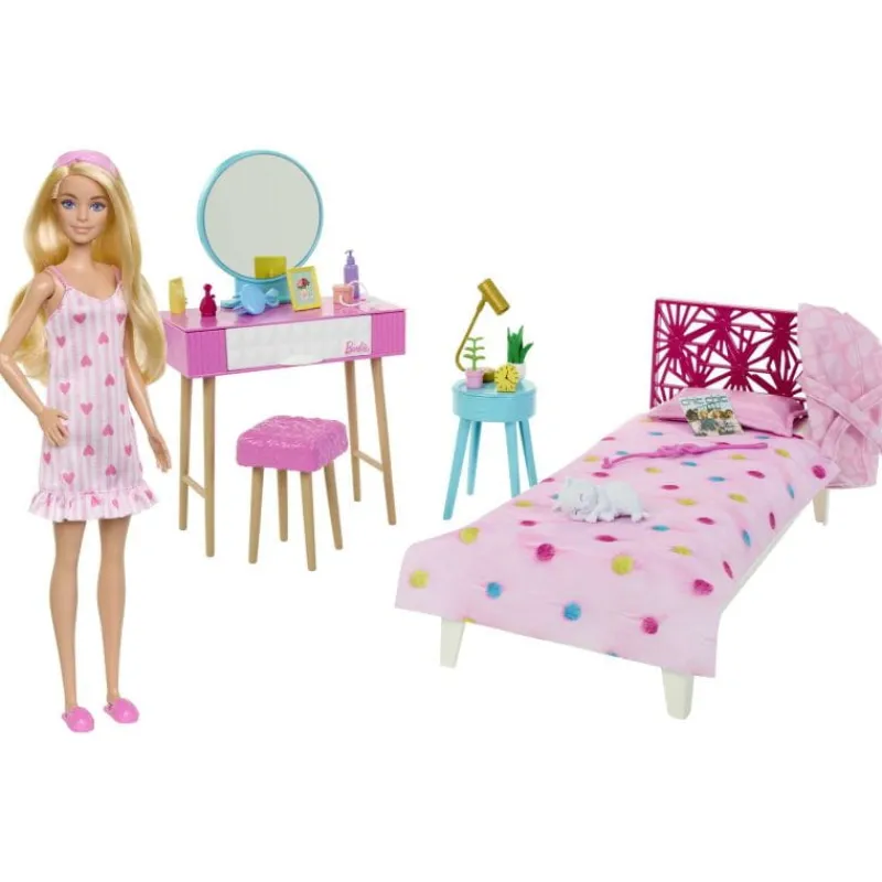 MATTEL Barbie Sypialnia Barbie Zestaw + lalka HPT55 p2