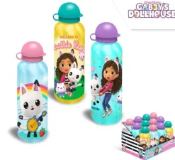 KIDS EUROSWAN Bidon aluminiowy 500ml Koci Domek Gabi. Gabby's Dollhouse 3 wzory GD00009 mix cena za 1 szt