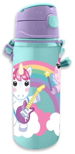 KIDS EUROSWAN Bidon aluminiowy 650ml z uchwytem Sweet Dreams & Friends KL11512