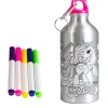 NORIMPEX Bidon metalowy 500ml z Jednorożcem do kolorowania 2000029