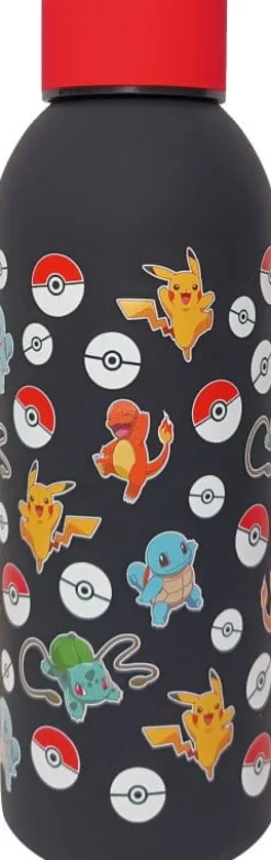 KIDS EUROSWAN Bidon ze stali nierdzewnej z nadrukiem 3D 500ml Pokemon PK00018