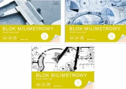 INTERDRUK Blok milimetrowy A3 20k p10, mix cena za 1 szt