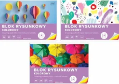 INTERDRUK Blok rysunkowy A4 20k 80g kolor p10 mix cena za 1 szt
